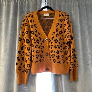 Old Navy Leopard Print Cardigan